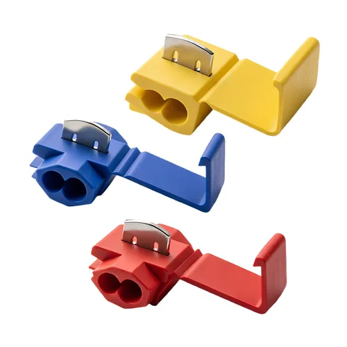 Miniatura 7 de 100 unidades de conectores de cable de empalme rápido sin soldadura, conector de cable eléctrico de cierre de clic calibre 12-10 (amarillo)