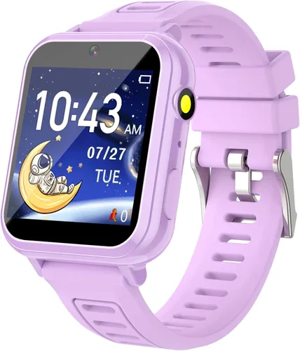 Vakzovy Reloj inteligente para niños y niñas, reloj inteligente para niños de 4 a 12 años con 24 juegos, cámara HD, reproductor de música,