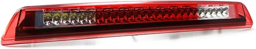 Tercera luz de freno para Nissan Titan 2004-2015/Nissan Frontier 2005-2016, luz de carga LED de montaje alto, luz central 26590-EA800 (lente roja)