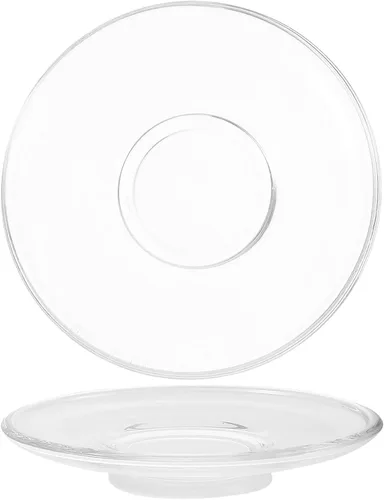 Miniatura 9 de jojofuny Platillos de vidrio de té, 2 unidades, platos de canapé de vidrio transparente, platillos redondos para servir galletas, aperitivos
