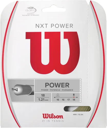 Miniatura 11 de Cuerda de tenis Wilson NXT - Juego y carrete de 200 m Blanco