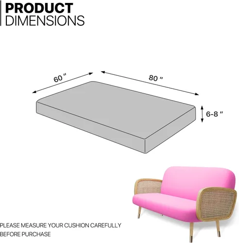 Miniatura 2 de MoNiBloom Funda para futón de tamaño Queen, elástica, sin brazos, funda para sofá sin brazos, protector de muebles, duradera y lavable, con Cereza
