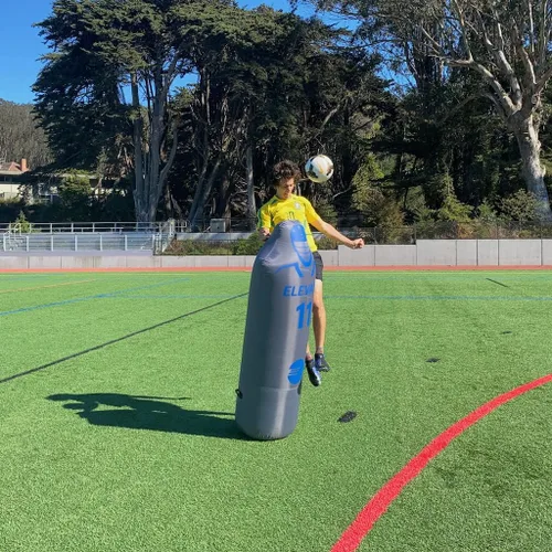 Miniatura 5 de Elevate Maniquí inflable con bomba de aire, gran ayuda de entrenamiento deportivo para lacrosse, fútbol, baloncesto, hockey sobre césped, saco
