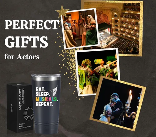 Miniatura 7 de Onebttl Regalos de teatro, regalos de Broadway para músicos, actores y profesores de música en el Día Mundial del Teatro, cumpleaños y Navidad, vaso