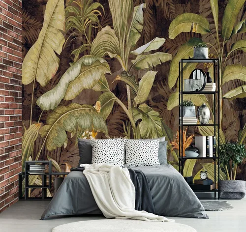 Miniatura 59 de Papel tapiz mural gris de Nueva York del Puente de Brooklyn, papel tapiz mural de paisaje urbano grande para sala de estar y dormitorio - 108"x75
