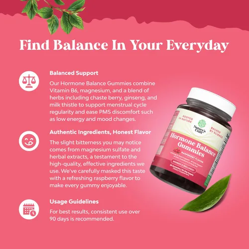 Miniatura 5 de Gomas de Equilibrio Hormonal para Mujeres de Todas las Edades - Suplemento de Apoyo al PMS para Mujeres para Regular el Ciclo Menstrual