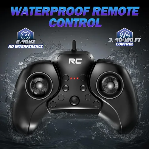Miniatura 6 de Auto de control remoto anfibio, camión monstruo 1:16, juguetes para niños a control remoto, camiones RC impermeables de 2.4 GHz, auto RC todoterreno