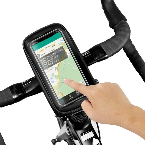 Miniatura 5 de Bolsa de manillar de bicicleta, resistente al agua, accesorios para manillar de bicicleta, bolsa de tubo frontal superior para bicicleta, soporte