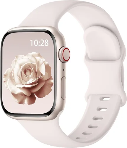 Miniatura 23 de Correa de silicona deportiva compatible con bandas de Apple Watch de 38mm 40mm 41mm 42mm 44mm 45mm 46mm 49mm para mujeres y hombres, correa