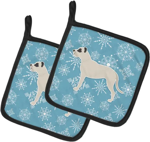 Caroline's Treasures BB3567PTHD - Juego de soportes para ollas de cocina resistentes al calor, almohadillas calientes para cocinar, hornear, Copo de