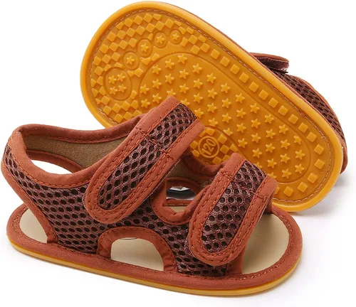 RVROVIC Sandalias de primera calidad para bebés, niños y niñas, suela de goma antideslizante suave, zapatos de verano al aire libre para niños