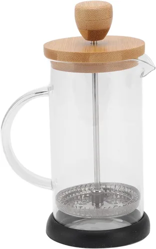 flexman Cafetera de prensa francesa, vidrio de borosilicato de alta temperatura, acero inoxidable, prensa francesa para el hogar, oficina, al aire