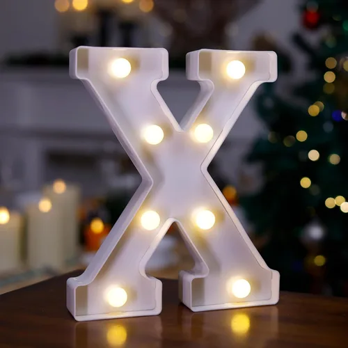 Miniatura 37 de Letrero LED de Marquesina con Letras Iluminadas, Letrero del Alfabeto Iluminado, Luces LED de Letras con Batería para Luz Nocturna, Boda