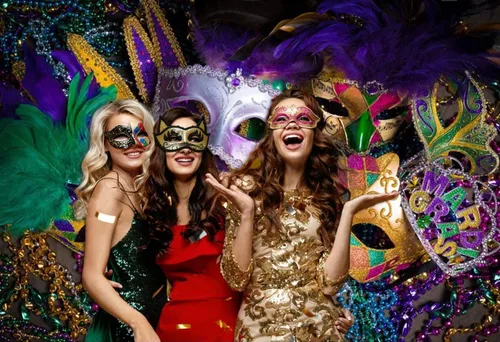 Miniatura 2 de Telón de fondo de fotografía con temática de Mardi Gras de 12 x 10 pies, para fiesta de cumpleaños, baile, cabina de fotos para boda, despedida