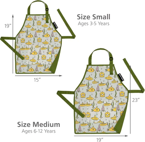 Miniatura 3 de Urban Infant Delantal Pequeño Ayudante para Niños - Delantal para Cocinar, Arte y Jardinería Infantil - Gran Regalo para Niños Pequeños y Niñas