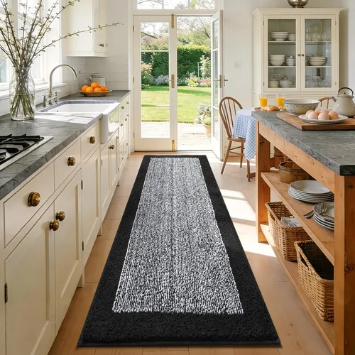 Miniatura 64 de Alfombras de baño de 17 x 24 pulgadas, antideslizantes, lavables, color gris, para bañera, tapete de baño para baño, tapete suave y absorbente