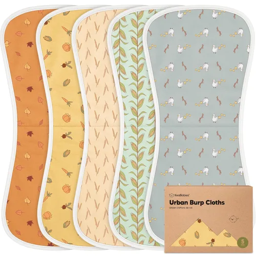 Miniatura 36 de Paños orgánicos para bebés, niños y niñas, paquete de 5, ultra absorbente, paño para eructar, ropa para recién nacidos, toalla para la leche, babero