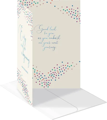Miniatura 2 de Better Office Products Tarjeta de despedida con sobre, elegante diseño de lámina metálica, tarjeta Will Miss You, tarjeta de jubilación de compañero