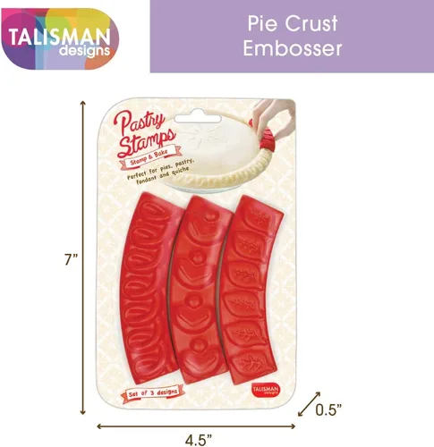 Miniatura 3 de Talisman Designs Sellos de pastelería Juego de 3 Estampado de corteza de pastel Herramientas y accesorios de decoración de pasteles