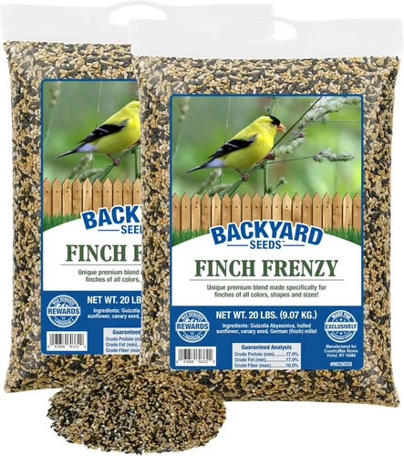Miniatura 19 de Backyard Seeds Finch & Small Songbird Frenzy 5lbs – Mezcla de semillas de cardo Nyjer prémium para comederos de pinzones, bolsa pequeña de comida