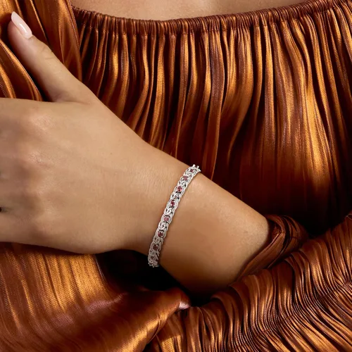 Miniatura 2 de Ross-Simons Gemstone Byzantine Bracelet in Sterling Silver