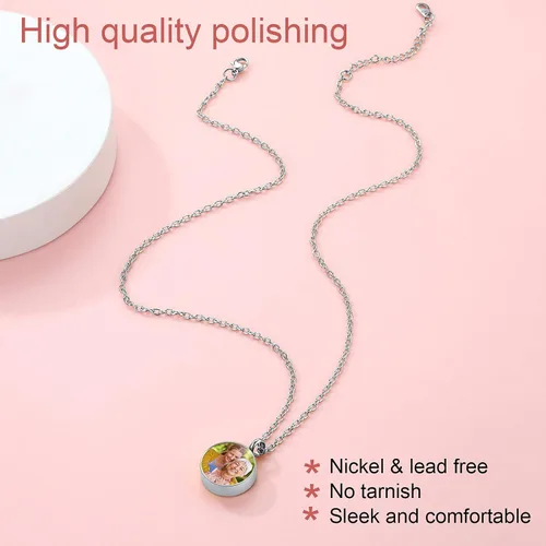 Miniatura 131 de FindChic Collares personalizados con urna para cenizas, barra vertical, gato, luna, reloj de arena, garra de perro, acero inoxidable, chapado en oro
