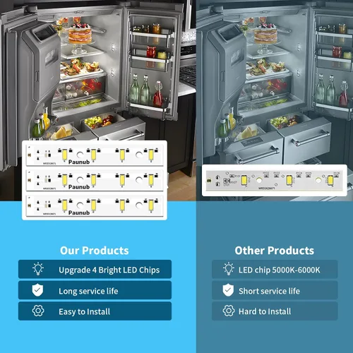 Miniatura 5 de Tablero de luz LED WR55X26671 actualizado para refrigeradores GE Freezer Reemplazar PS11767930 AP6035586 4468532 EAP11767930, impermeable, 2
