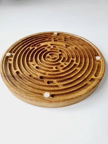 Miniatura 9 de Wooden Labyrinth Game double-sided Maze with three Steel Marble, Gift for Kids for Adults, Maze Brain Table Activity