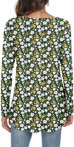 Miniatura 3 de LONGYUAN 2023 - Blusa de manga larga para mujer, estilo casual, holgada, holgada, cómoda, elástica, linda