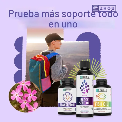 Miniatura 5 de Zhou Aceite de Semilla Negra Orgánico - Aceite de Semilla de Comino Negro Prensado en Frío, Nigella Sativa, Líquido de Semilla Negra Puro Sin