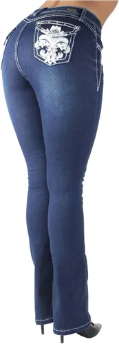 Miniatura 6 de The Sexy Flare Bootleg Ripped Premium Bootcut - Jeans para mujer, Blanco
