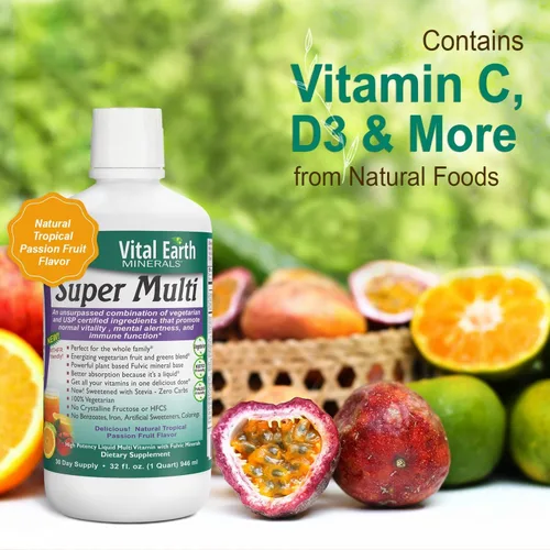 Miniatura 5 de Vital Earth Minerals Super Multi - Multivitaminas líquidas para mujeres, hombres y niños, vitaminas líquidas con ácido fúlvico para una mejor
