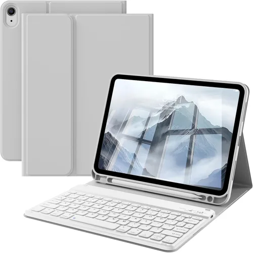 Miniatura 10 de Funda para teclado kenke para iPad de 10.ª generación (10.9 pulgadas 2022) / iPad A16 de 11.ª generación (11 pulgadas 2025) con soporte para lápiz