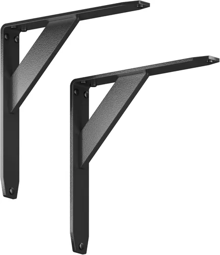 Miniatura 30 de Starby Charleston Soportes de acero resistente para repisa de chimenea, estante flotante, soporte de encimera, soldado a mano (paquete de 2)
