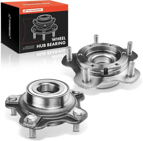 A-Premium 2 rodamientos de rueda delantera y conjunto de cubo con 5 lengüetas compatibles con Chevrolet Tracker 2001-2004, Suzuki Vitara 2001-2004,