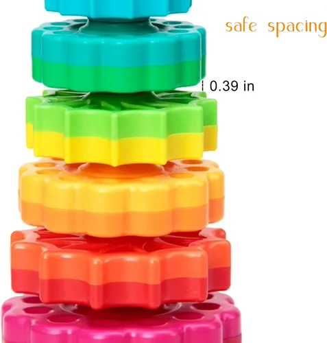 Miniatura 7 de Juguete giratorio para bebés, juguete apilable para bebés y niños pequeños, juguetes educativos de aprendizaje para niños pequeños, juguete de rueda