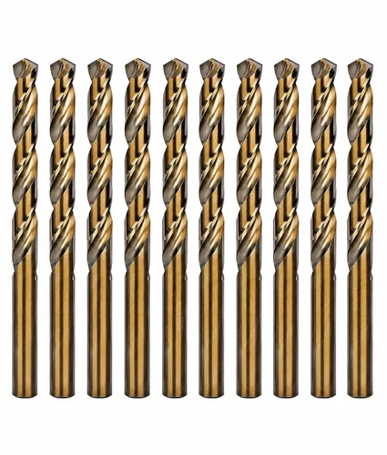 Miniatura 10 de Broca de cobalto 1/2 pulgadas HSS Co M35 Jobber Longitud Twist Drill Acero Metal-5pcs
