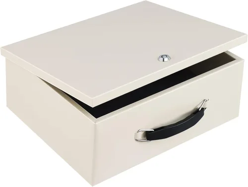 Miniatura 13 de Dalmbox - Caja de seguridad portátil de metal con cerradura de código digital, almacenamiento resistente al fuego para documentos, caja de seguridad
