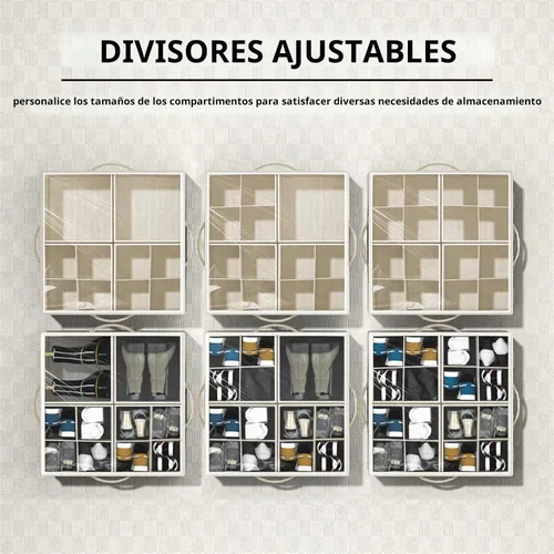 Miniatura 2 de Aokeyee Organizador de zapatos para armario, paquete de 2 cajas organizadoras plegables de zapatos con divisores ajustables y cubierta transparente