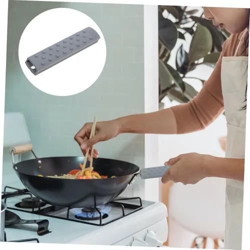 Miniatura 9 de Uonlytech - Funda de silicona para mango de olla de escaldado, funda sin sartén para calor, diseño ligero que se adapta a asas de utensilios