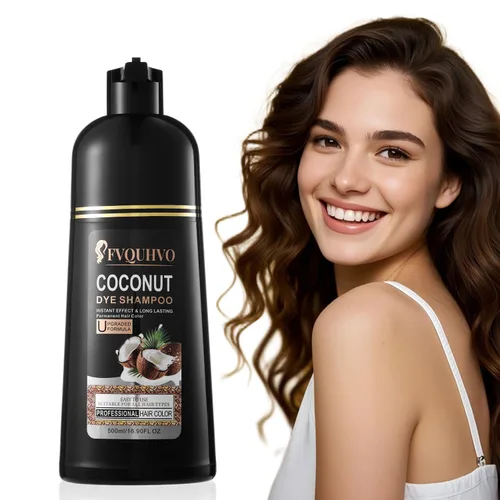 Miniatura 8 de Fvquhvo Champú de tinte para cabello negro, champú de color de cabello para cabello gris, champú instantáneo para cabello negro, Champu para Canas