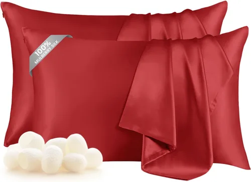 Miniatura 59 de THXSILK Funda de almohada de seda de morera 100% para cabello y piel, funda de almohada de seda hipoalergénica, suave, transpirable, con cremallera