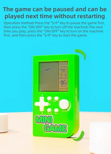 Miniatura 7 de JXD Mini consola de juegos de bloques de rompecabezas incorporada, 26 juegos retro de ladrillo, viajes, interior/exterior, ocio, consola
