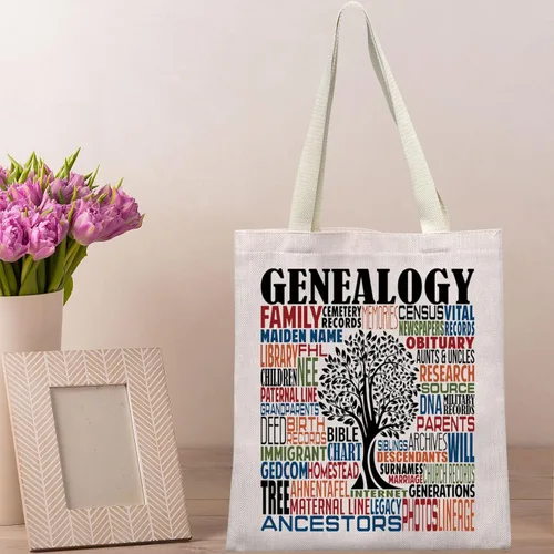 Miniatura 6 de BWWKTOP Genealogist Tote Bag Genealogía Regalos Historiador Investigador Bandolera Familiar Historiador Regalos