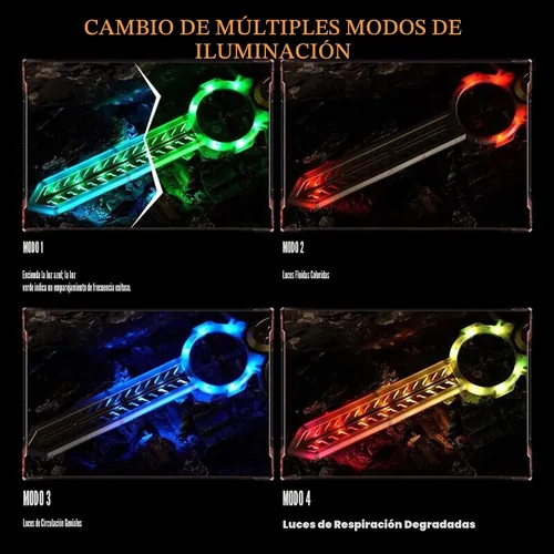 Miniatura 2 de Drone RC con espada voladora mejorada con luces LED coloridas, avión de control remoto de metal ABS con control de gestos manuales y reloj Oro