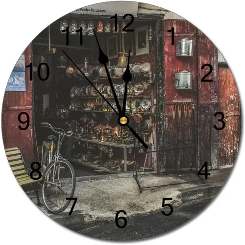 Miniatura 16 de Reloj de pared silencioso sin tictac de PVC, montañas del Tirol del Sur, Italia, senderismo, C, funciona con pilas, 10 pulgadas (9.8 in), reloj