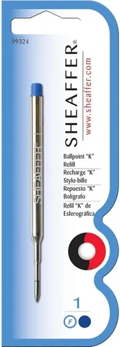 Sheaffer Recambio de Bolígrafo K Style - Azul Fino - Tarjeta Blister