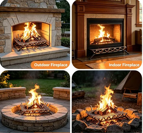 Miniatura 5 de Retenedor de brasas de rejilla para chimenea 15.7 x 9.8 pulgadas