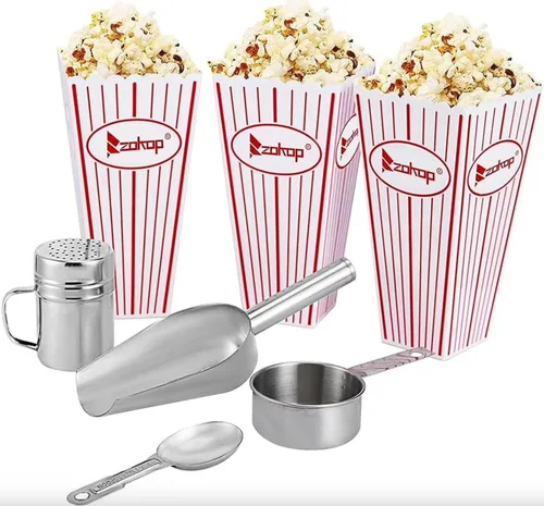 Miniatura 9 de Máquina de palomitas de maíz de 8 onzas con carrito – 3 galones por lote, estilo vintage profesional para hacer palomitas de maíz estilo teatro