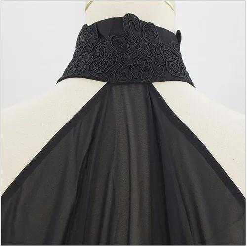 Miniatura 5 de Capa larga de gasa para mujer, cuello halter, para boda, novia, chal, capa larga